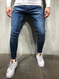 2025 2025 Express new denim men's pants New ins trend black slim-fitting high-waisted denim pants men