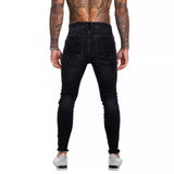 2025 2025 Express new denim men's pants New Popular trade ripped trend black slim denim pants men
