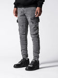 2025 2025 Express new denim men's pants New Popular trade tooling trend black slim denim pants men