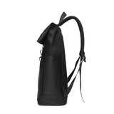 2025 Street Trend Backpack Men's Folding Roll Top Casual Backpack Large Capacity Outdoor Travel Backpack Commuter