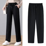 kamames Sports Pants Female Autumn Straight Slim Fit Casual Pants  New Pure Cotton Spring and Autumn Loose Tappered Harem Sweatpants