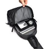2025 New leather film men's messenger bag simple fashion trend shoulder bag casual versatile high sense commuter breast bag