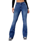 kamames Retro Women's Jeans HOT and NEW Cross Border Foreign Trade New Women's High Elastic Slim Jeans Women