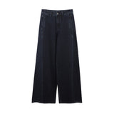 2025 THE MIND wide-leg jeans women's 2025 thirteen lines spring Korean version of high-waisted versatile casual trousers N15
