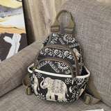 Anfurman New Korean Style Fashionable Casual Cool Printed Polyester Cotton Backpack Multi-Functional Large Capacity Backpack Women