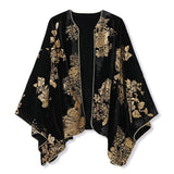 High-end new Chinese style luxurious high-end embroidery printing design jacket cape dress set M9005