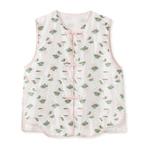 Guofeng  Summer Fashion Embroidery Printed Vest New Chinese High-end Light Luxury Disc Buckle Sleeveless Vest N4089