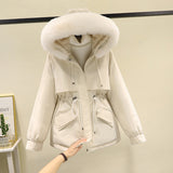 Pie overcome women's velvet thickened jacket 2023 winter new Korean version small padded jacket down padded jacket padded jacket