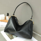 Fashion retro leather women's bag  style first layer vegetable tanned cowhide pillow bag New women's messenger bag handbag