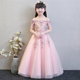 Kamames  Girl's Princess Dress Flower Girl Wedding Dress Children's Piano Performance Costume Catwalk Tulle Tutu Birthday Party Formal Dress Host Summer