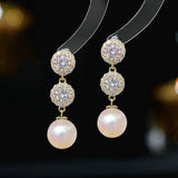 2025 Liyu jewelry factory direct sales earrings, one piece of hair s925 silver needle  sweet temperament flower pearl earrings