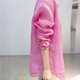 2025 spring and summer girl's heart ebony sauce, fried twill ramie cardigan with shirt top B0463