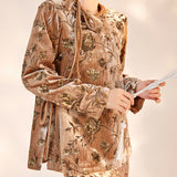 Autumn and winter high-end new temperament shirt popular new national style new Chinese heavy industry embroidered top women's M9107