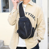 2025  casual messenger bag, simple and versatile men's outdoor sports breast bag, large-capacity student shoulder messenger bag