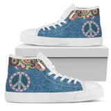 kamames One Piece Dropshipping Peace Printing Women's Canvas Shoes High-Top  Hot Sale HOTan and NEWn Foreign Trade Women's Shoes Drawing