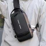 2025 Breast bag men's fashion function wind code lock anti-theft leisure travel messenger bag light travel chest bag messenger backpack