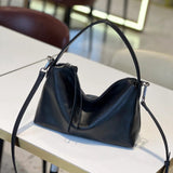 Retro Lazy Wind Women's Bag Leather Tote Bag Top Layer Vegetable Tanned Cowhide Underarm Bag Premium Messenger Bag Women 1101