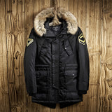 KAMAMES 2025 Low price clearance!! Padded-on men's winter Korean version trend thickened medium and long hooded casual jacket trendy padded jacket