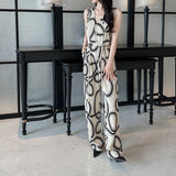 2025 new unique jumpsuit super good-looking high-end exquisite temperament fashion printed sleeveless jumpsuit children's summer
