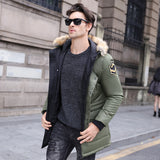 KAMAMES 2025 Low price clearance!! Padded-on men's winter Korean version trend thickened medium and long hooded casual jacket trendy padded jacket
