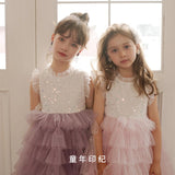 Kamames  Girl's Dress Princess Dress Studio Shooting Dress Birthday Dinner Flower Girl Sweet Wedding Dress Children's Performance Dress