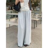 2025 THE MIND Tencel Drop Wide Leg Casual Pants Women's 2025 Thirteen Lines Early Spring High Waist Versatile Long Pants T008