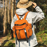 2025 Light travel large capacity backpack new drawstring design men and women the same simple outdoor leisure backpack