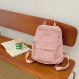 2025 Korean version of simple and versatile ins wind backpack female junior high school students large-capacity campus wind casual backpack