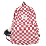 Backpack Women's New Korean-Style Fashion Chessboard Plaid College Students' Backpack Casual All-Match Junior and Middle School Students Schoolbag Wholesale