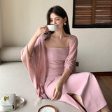 2025 Thirteen Lines  Summer New Korean Version Solid Color Knitted Cardigan Versatile Sunscreen Blouse 25216