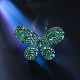 2025 heavy industry micro-inlaid zirconium butterfly brooch fashion light luxury high-end corsage women's suit coat autumn and winter accessories