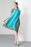 Pleated loose improved cheongsam skirt women's short-sleeved summer  new mother age-reducing dress Chinese style