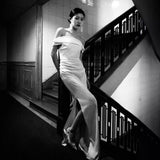 2025 One-word shoulder  light wedding dress satin simple temperament fishtail thin welcome trailing out dress small man