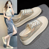 kamames Women's Canvas Shoes New Summer Breathable Lightweight and Thin Type Super Hot Two-Way Wear Inner Match Match Skirt Casual Board Shoes