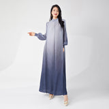 2025 Popular trade large size dress new fashion gradual change high sense Middle East women Muslim long dress women