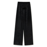 New Chinese temperament acetic acid embroidered straight-leg pants winter new national style versatile design cotton trousers MY074