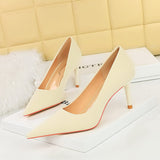 2025 3265-A1  style fashion simple thin heel high heel shallow mouth pointed versatile commuter high heels women's shoes single shoes