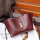 bag women's new first-layer vegetable tanned cowhide tote bag niche fashion commuter handbag women's messenger bag