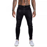 2025 2025 Express new denim men's pants New Popular trade ripped trend black slim denim pants men