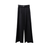 2025 THE MIND Tencel cotton wide-leg casual pants women's 2025 early spring new Korean version loose and versatile long pants T019