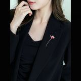 2025 Lily brooch Guochao Chinese style elegant temperament corsage sweater cardigan simple pin cheongsam Hanfu accessories
