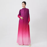 2025 Popular trade large size dress new fashion gradual change high sense Middle East women Muslim long dress women