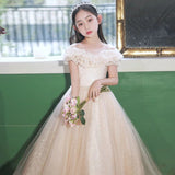 Kamames  Girl's Dress Light Luxury Minority Children's Birthday Princess Dress Flower Girl's Wedding Host Piano Playing Clothes