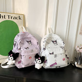 Summer New Schoolbag Sanrio Small Nylon Backpack Cute Cartoon Clow M Backpack Sweet Doll Bag