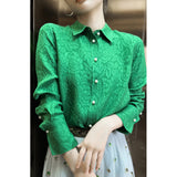 2025 High-end heavy silk white shirt mulberry silk shirt  spring women's clothing women's top design sense niche