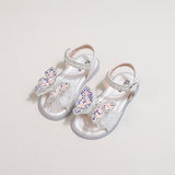 KAMAMES Bellanuman Girls' Fashionable Butterfly Sandals Princess Shoes  Summer New Children's Soft Bottom Beach Shoes