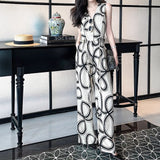 2025 new unique jumpsuit super good-looking high-end exquisite temperament fashion printed sleeveless jumpsuit children's summer