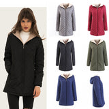 2023 winter foreign trade hot sale light and thin hooded long-sleeved cotton-padded clothes waist slim-fitting medium and long cotton-padded clothes cotton-padded clothes jacket women