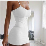 Hot Trade Spring and Summer Women's Tight Dress European and American Nightclubs Hip Skirt Sexy Sling Dress Outdoor Beach Dress