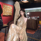 New Chinese style chiffon thin top women's new temperament high-end outer long-sleeved loose coat M7091